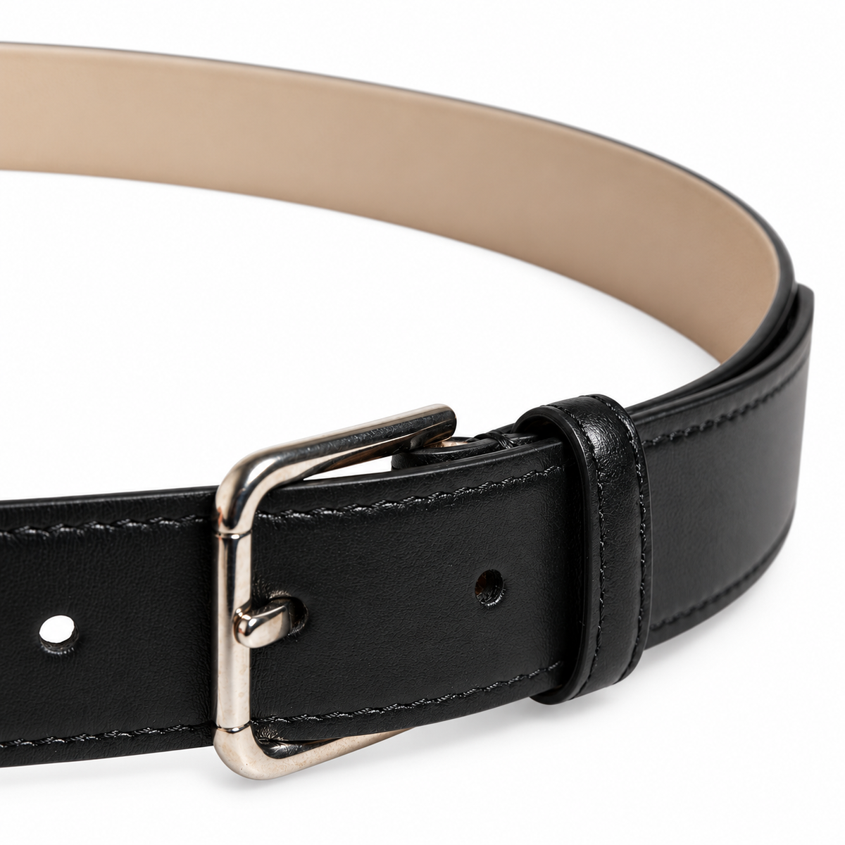 Men's belt Dolce & Gabbana SKU: BC4452 AW037 buckle close up view