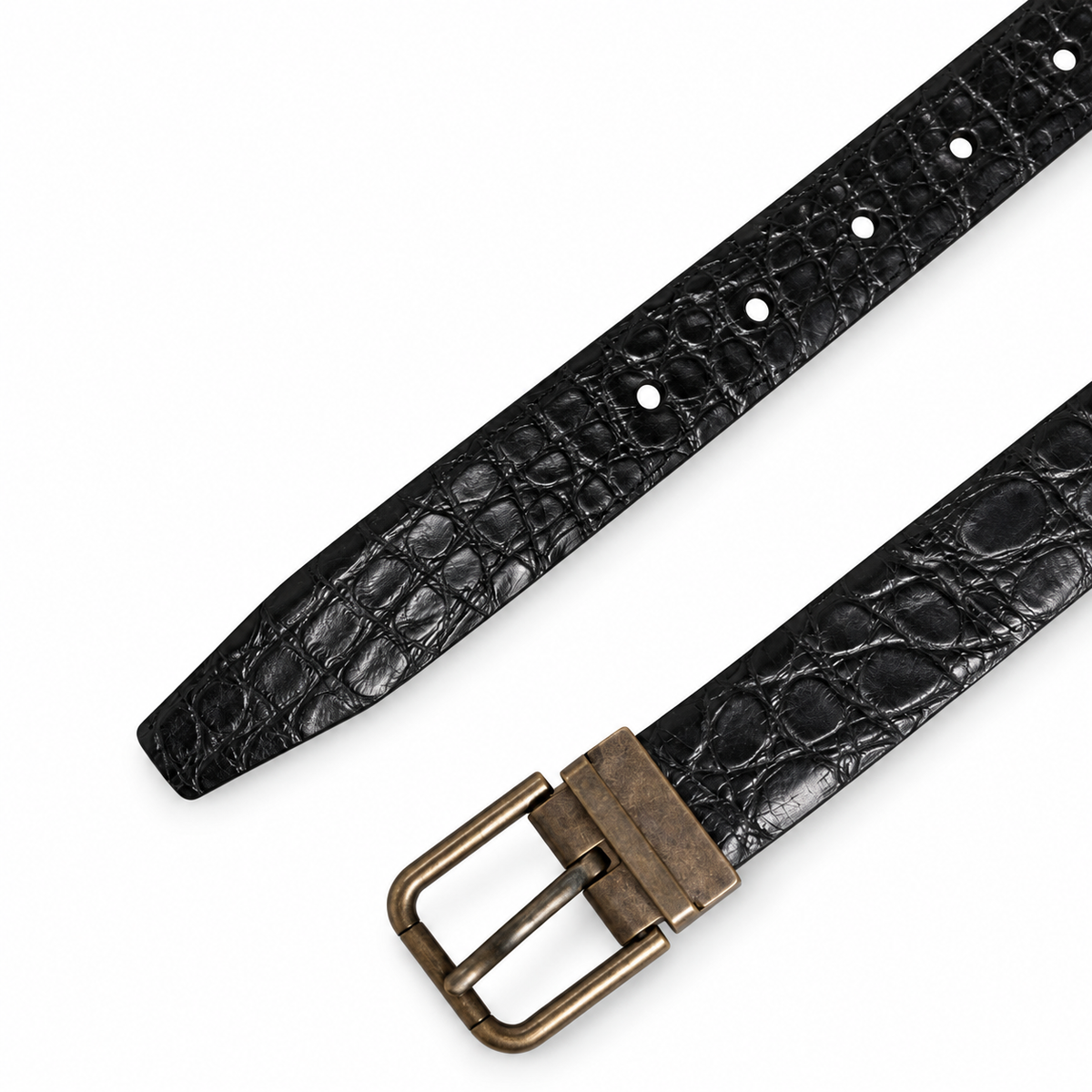 Men's belt Dolce & Gabbana SKU: BC3614 B284S top view buckle and strap tip