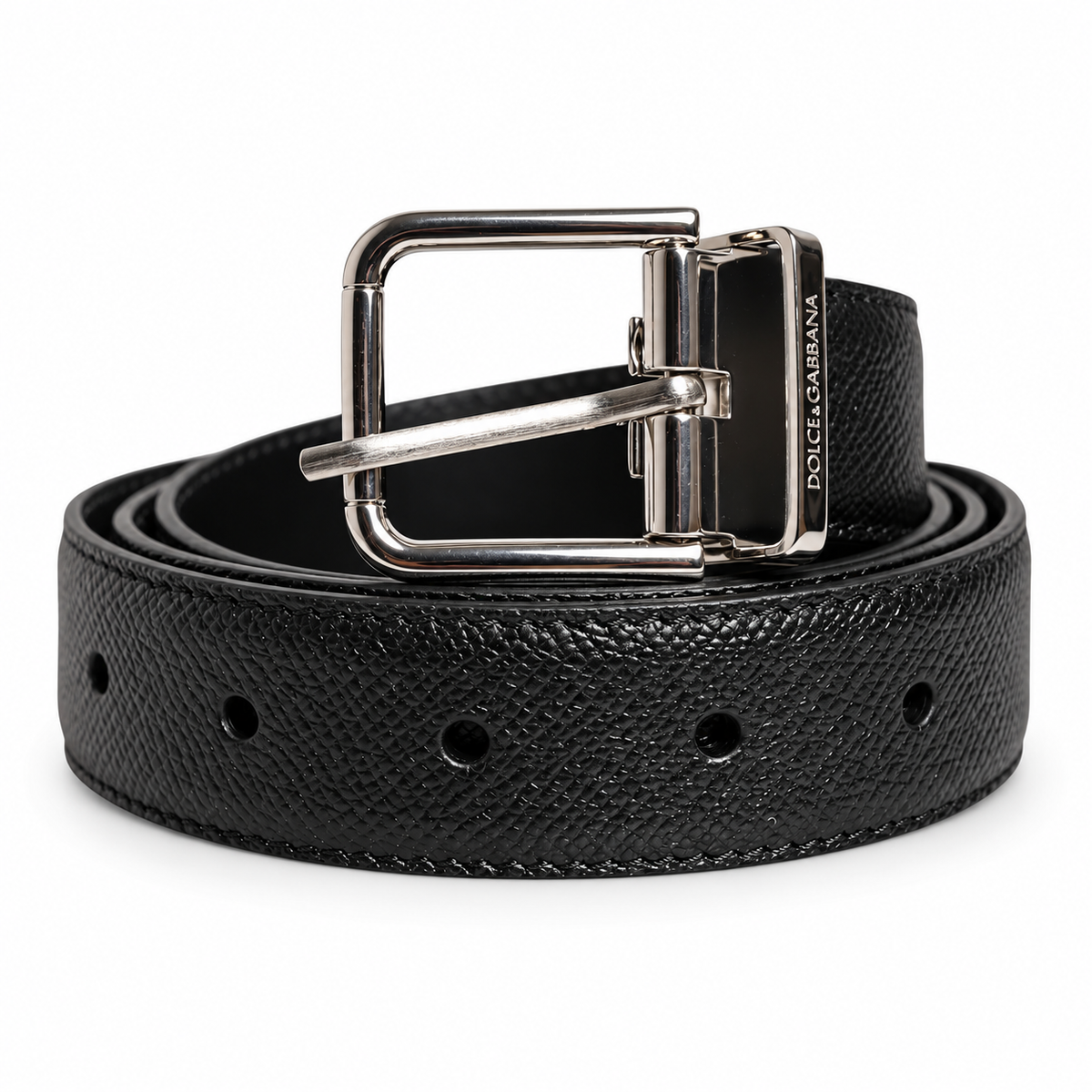 Men's belt Dolce & Gabbana SKU: BC3627 B5314 coiled front view
