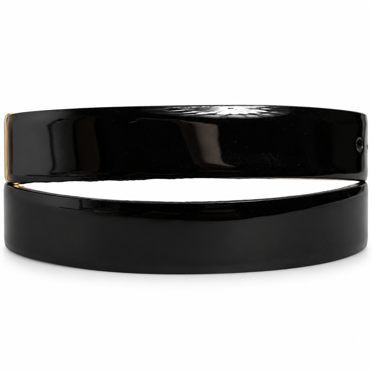 Men's belt Dolce & Gabbana SKU: BC006C A0022 80999 patent leather texture close-up