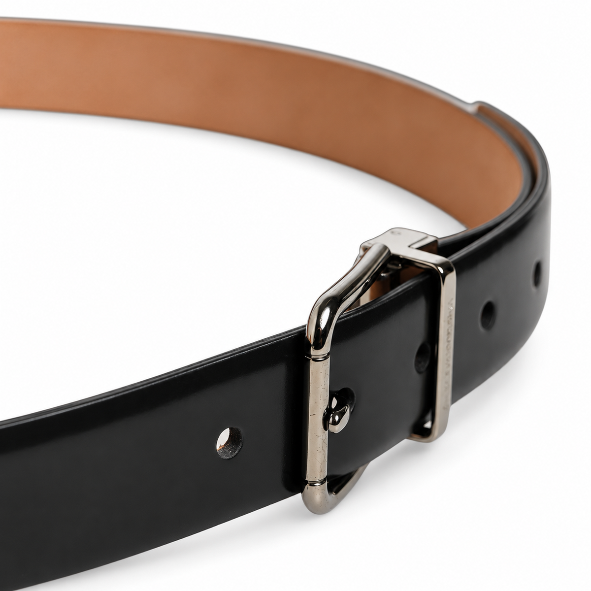 Men's belt Dolce & Gabbana SKU: BC3627 A1203 side buckle close-up