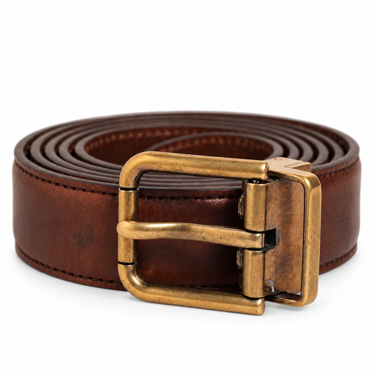 Men's belt Dolce & Gabbana SKU: BC3614 A1032 coiled front view