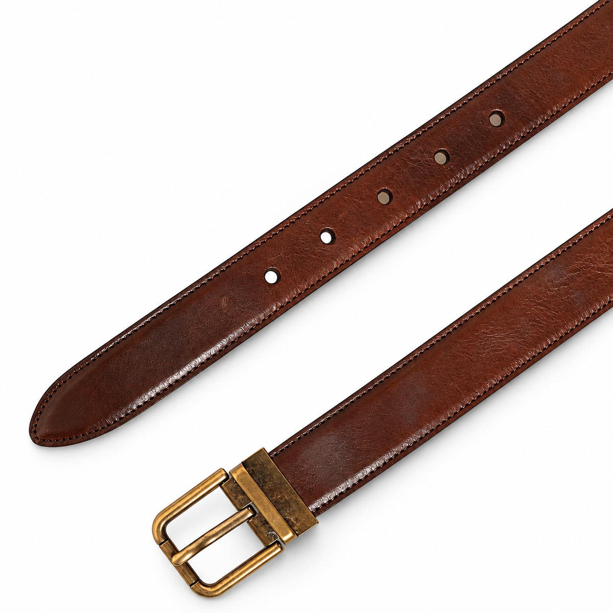 Men's belt Dolce & Gabbana SKU: BC3614 A1032 top view buckle and strap tip