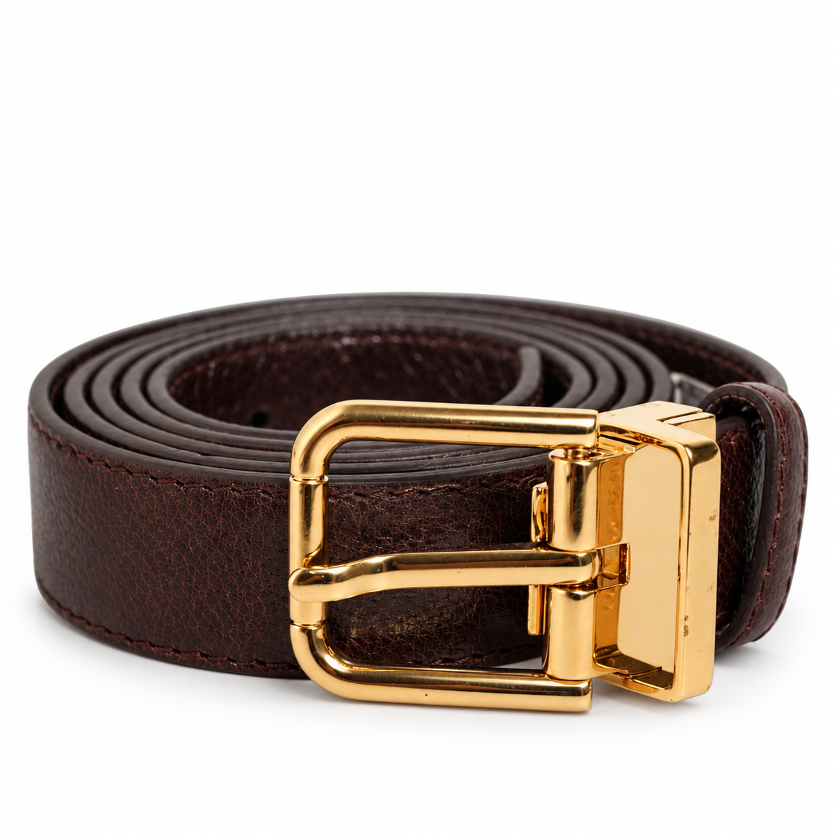 Men's belt Dolce & Gabbana SKU: BC000C B5937 89000 coiled front view