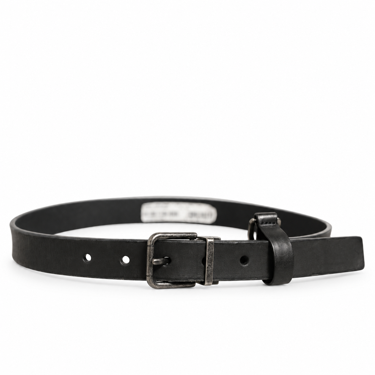 Dolce & Gabbana Black Leather Antique Finish Buckle Belt - BC4541 AW844 80998 - view 2