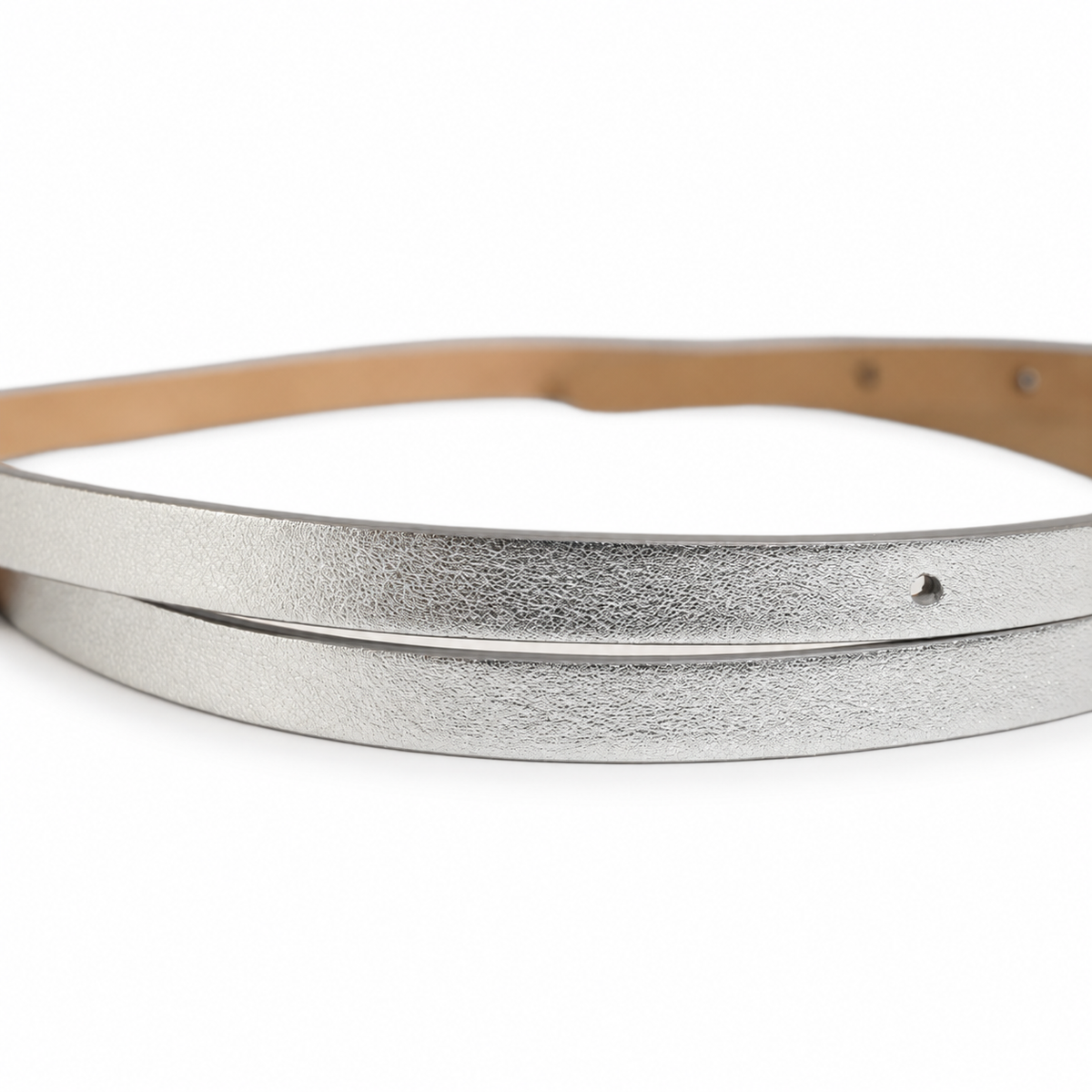 Dolce & Gabbana Metallic Silver Leather Square Buckle Belt - BE1585 AV912 80998 - view 5