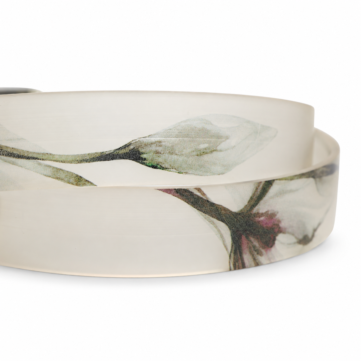 Dolce & Gabbana Men White Floral PVC Silver Metal Buckle Belt - BC4463 A0044 - view 5