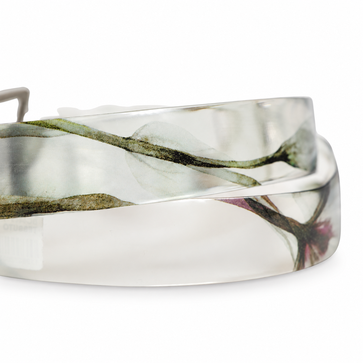 Dolce & Gabbana Men White Floral PVC Silver Metal Buckle Belt - BC4463 A0044 - view 5