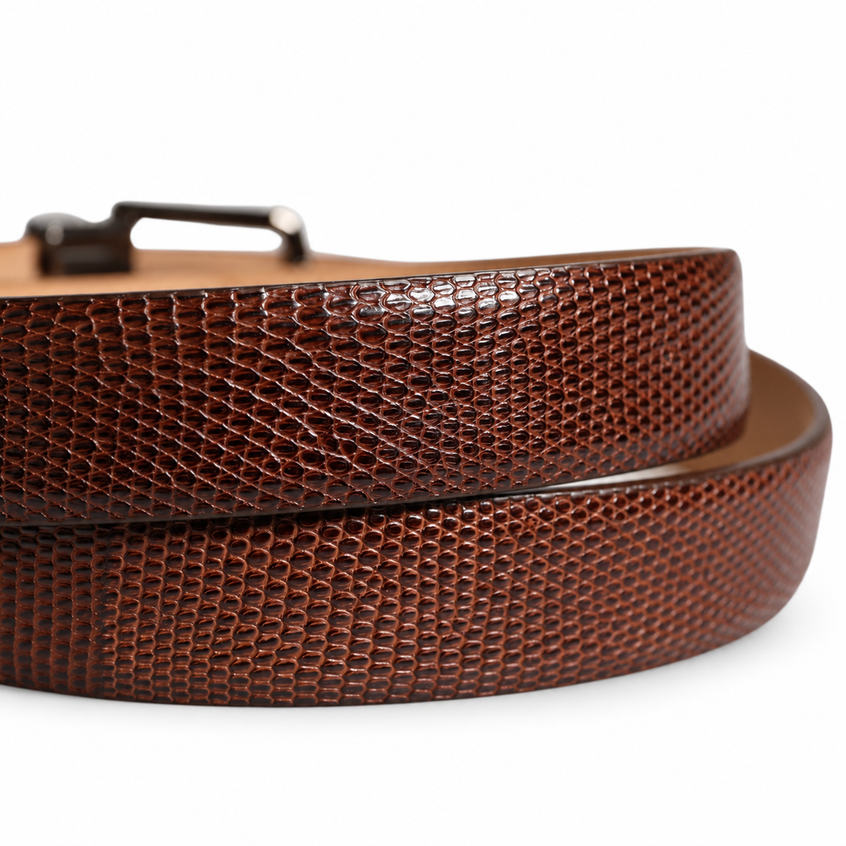 Dolce & Gabbana Men Brown Goatskin Leather Metal Buckle Belt - BC3614 A1275 - view 5