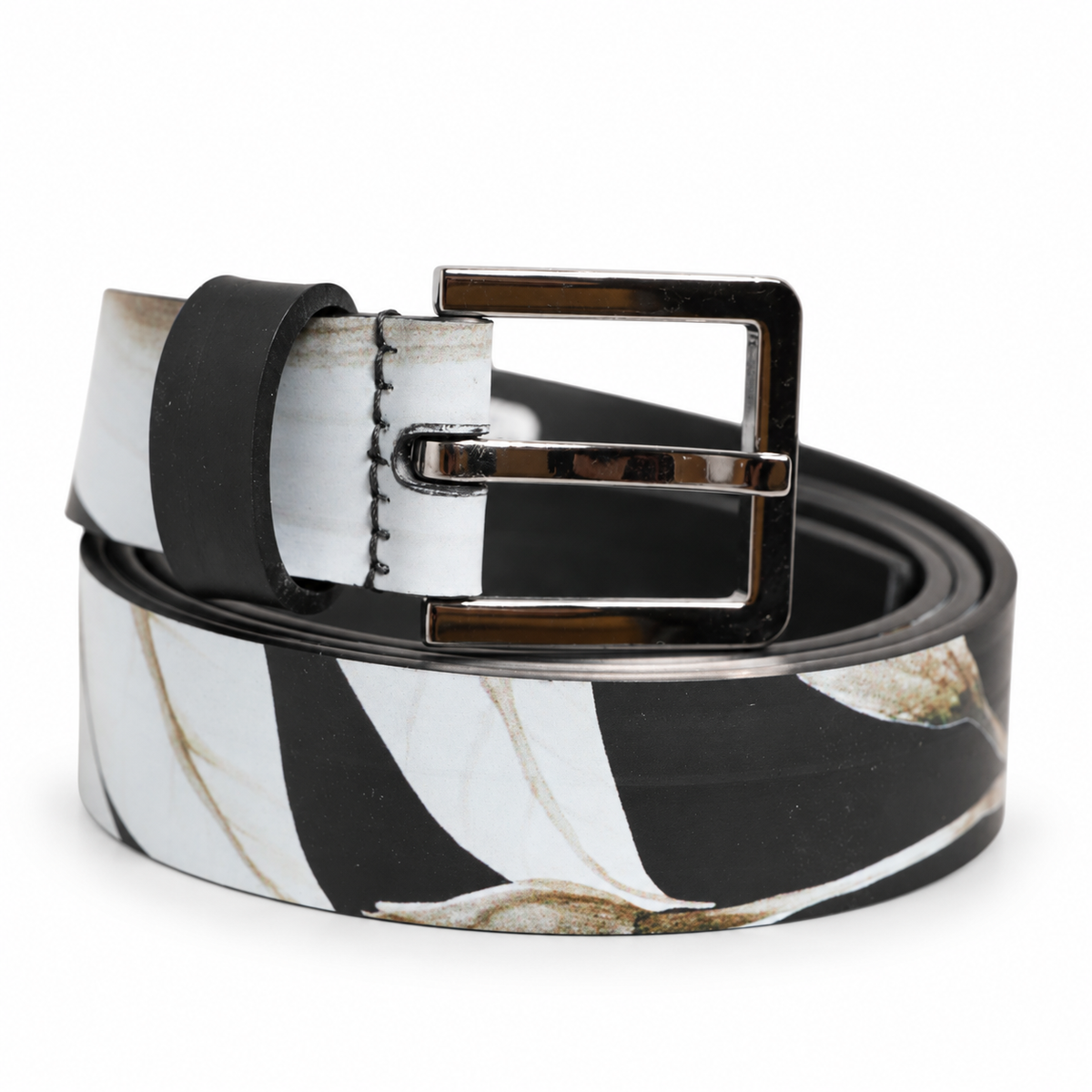 Dolce & Gabbana Multicolor PVC Floral Silver Buckle Men Belt - BC4463 A0044 - view 1