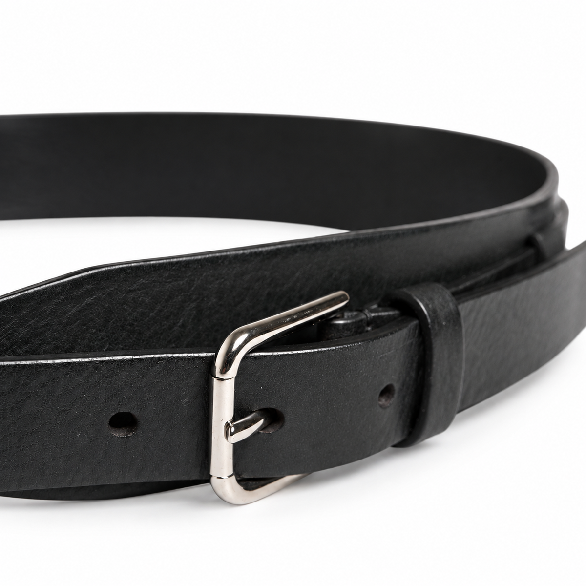 Dolce & Gabbana Men Black Classic Leather Metal Buckle Belt - BC4463 A0044 - view 4