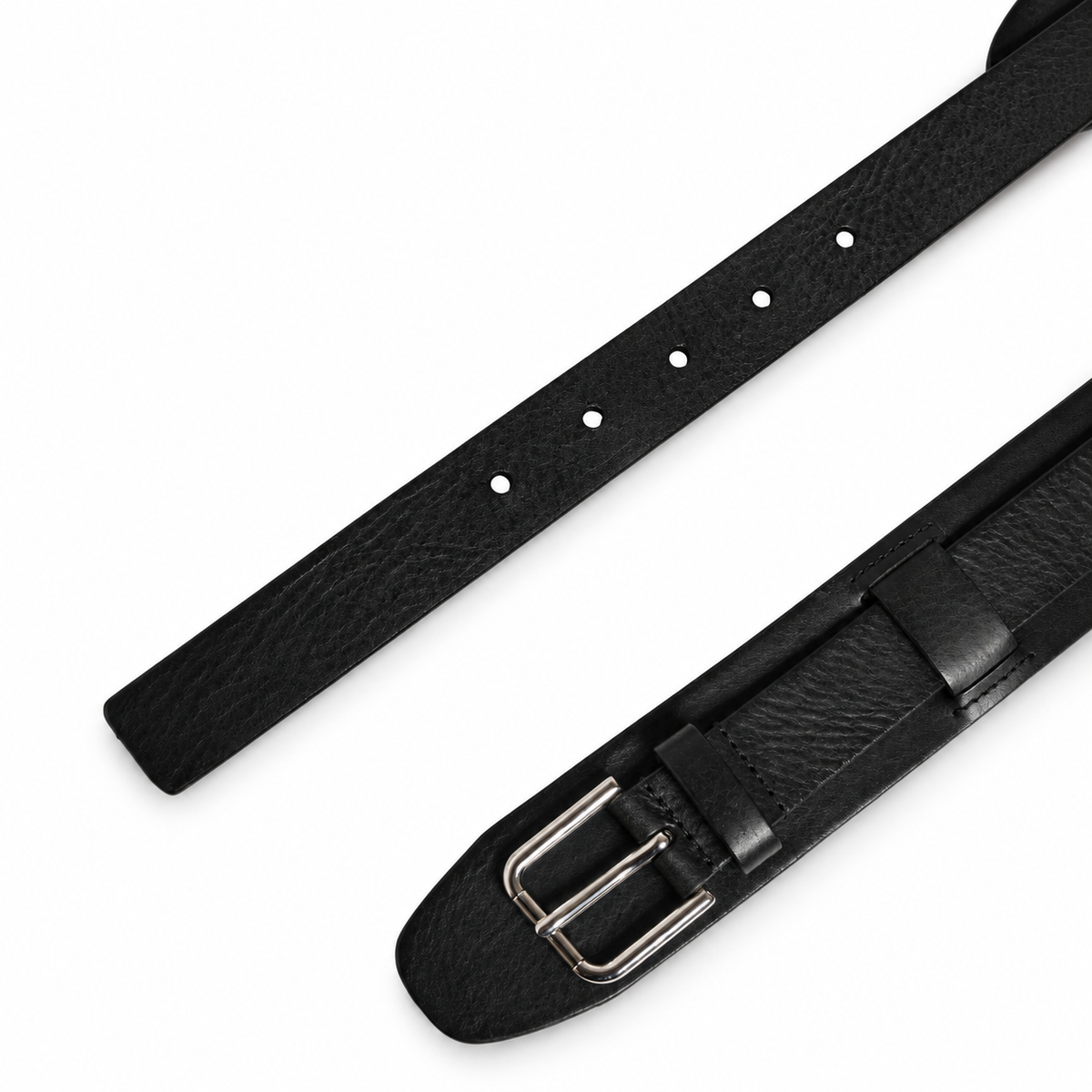 Dolce & Gabbana Men Black Classic Leather Metal Buckle Belt - BC4463 A0044 - view 7