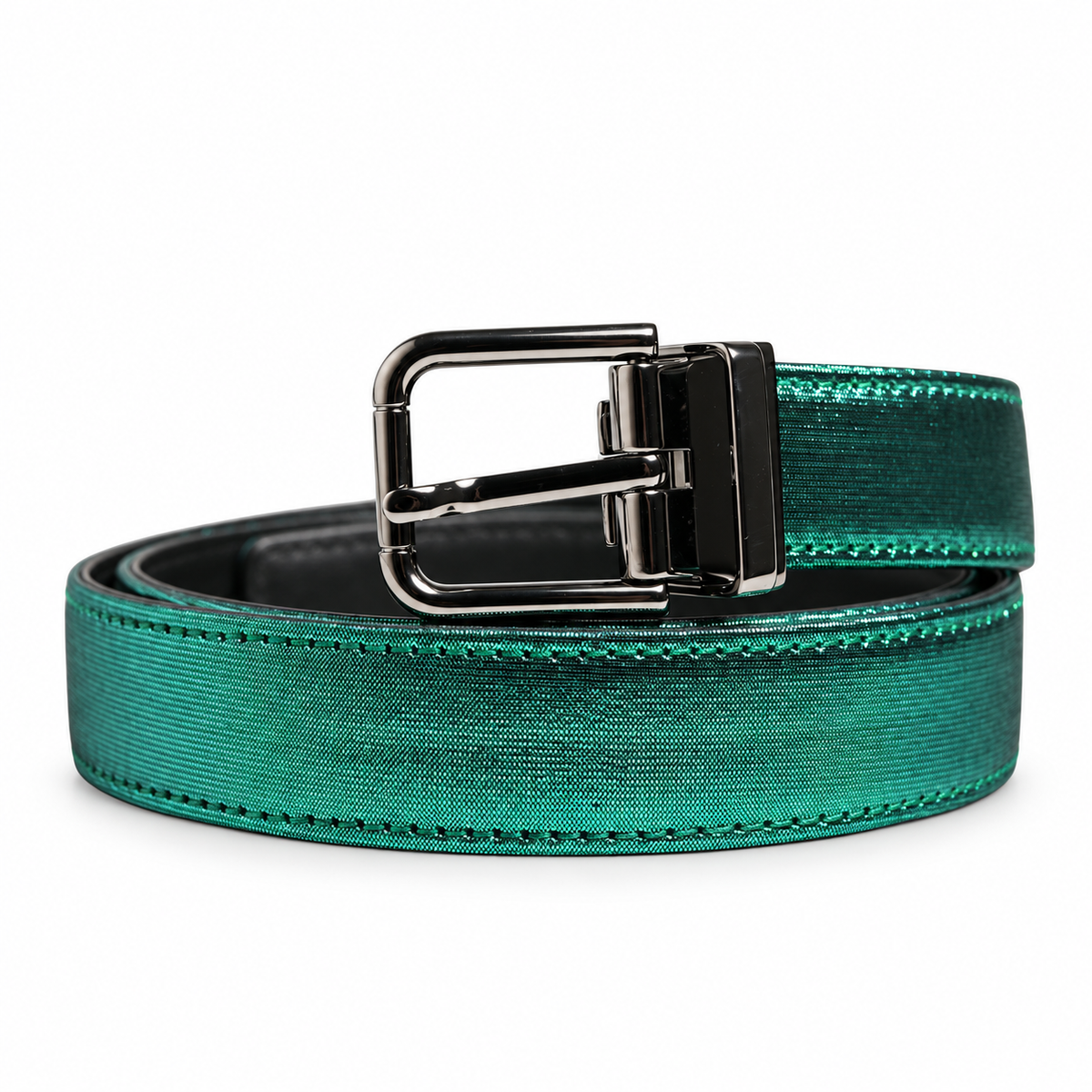 Men's belt Dolce & Gabbana SKU: BC4337 AX447 front coiled view