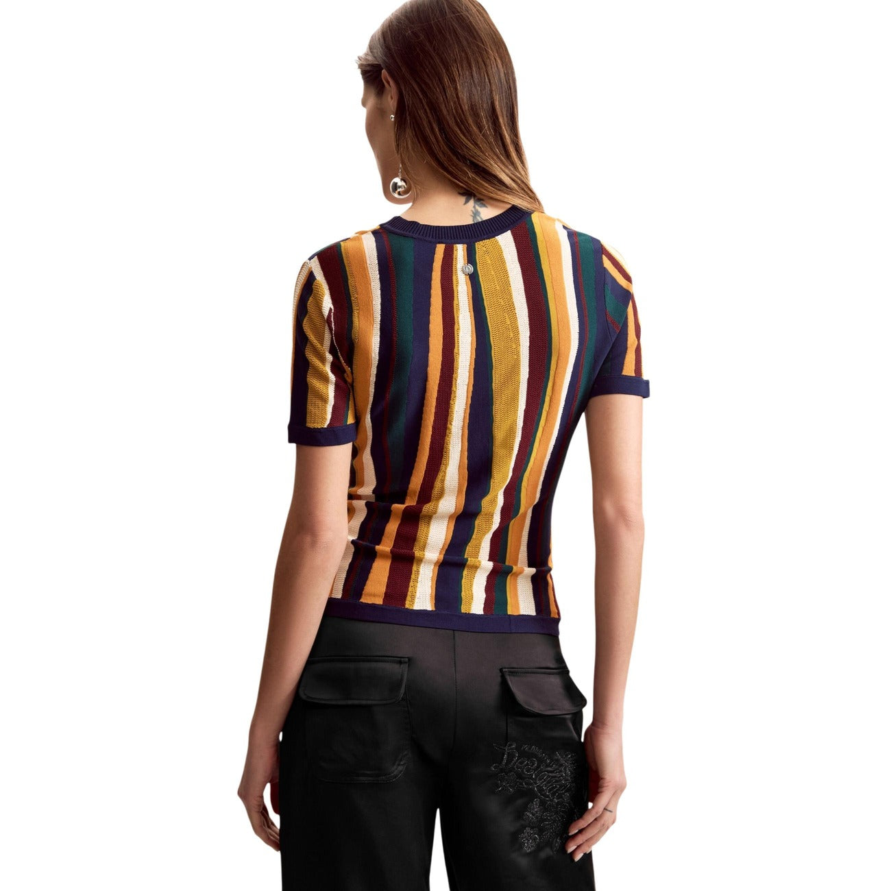 Дамска тениска Desigual Women T-shirt by Christian Lacroix 26SWTK55 9019 Back View