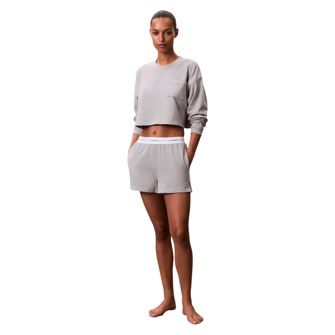 Дамски къси панталони Calvin Klein Women Lounge Shorts LV00QS7517 P7A Front View