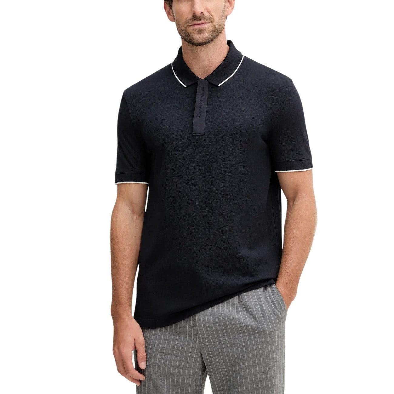 Мъжка тъмно синя тениска Armani Exchange Men Polo XM001285 AF10366 UB101 Front View