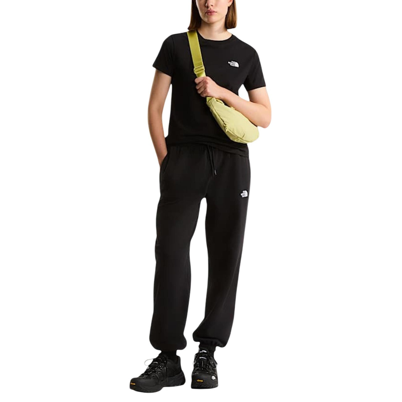 Дамска черна тениска The North Face Women T-shirt NF0A8FX7 Front View