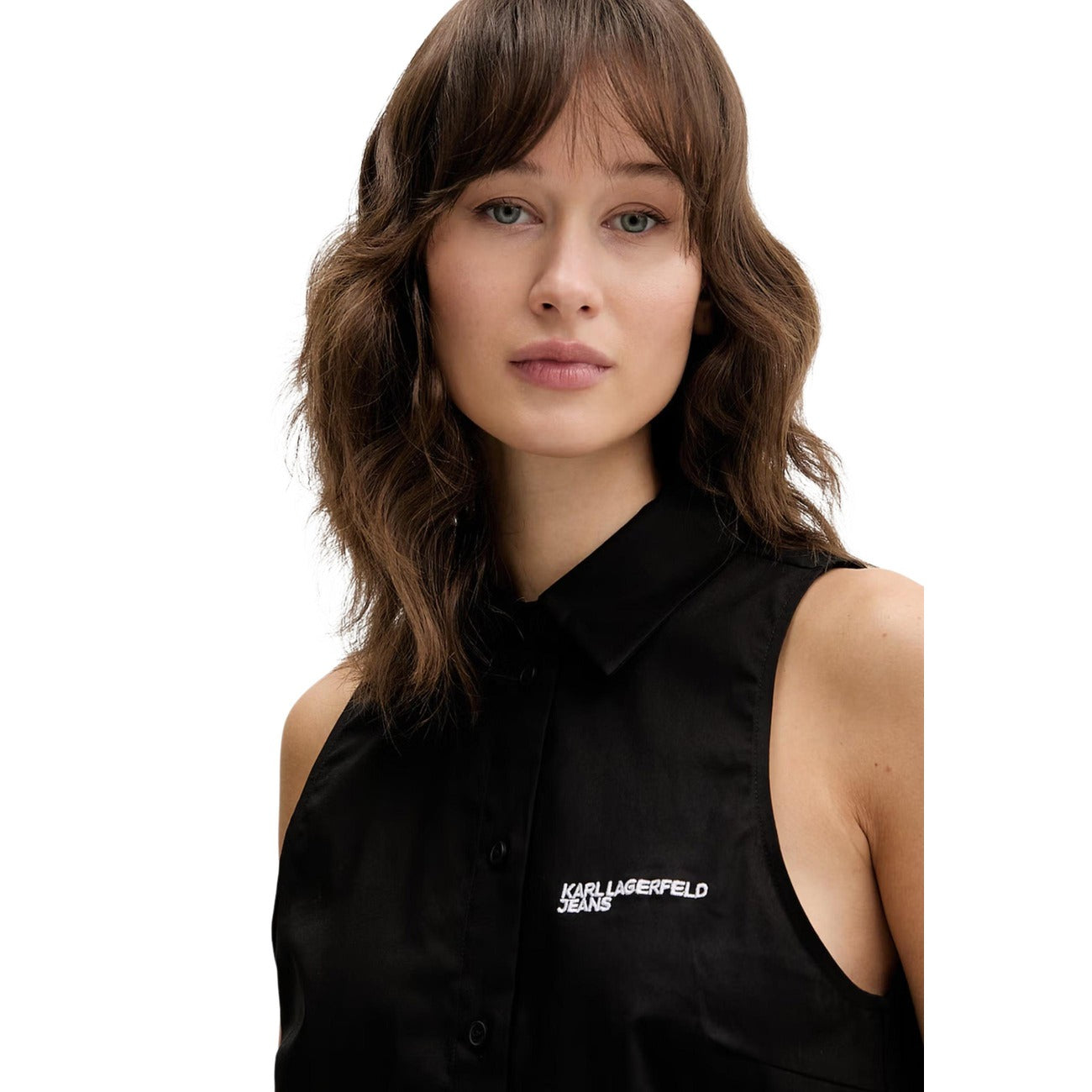 Дамска риза Karl Lagerfeld Jeans Women Sleeveless Shirt B2W11020 999 Close-Up