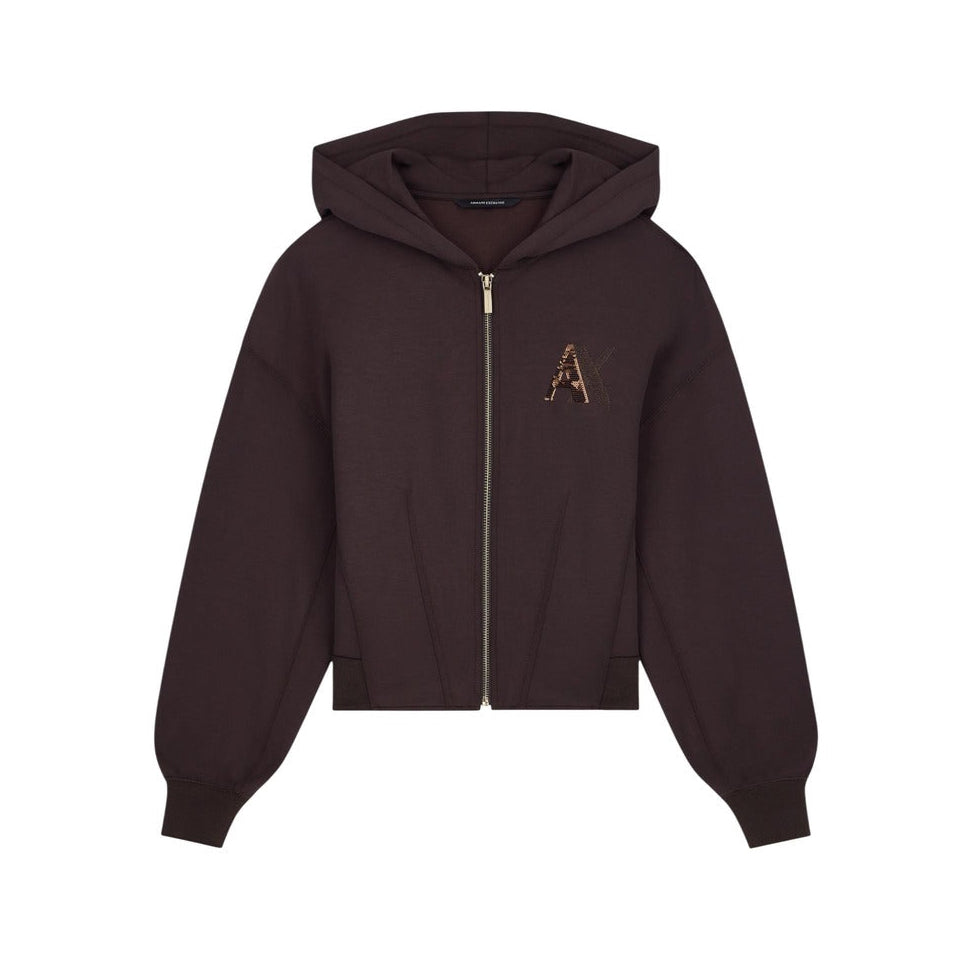 Дамски кафяв суичър Armani Exchange Women Sweatshirt XW002861 AF13397 U6032 Front View