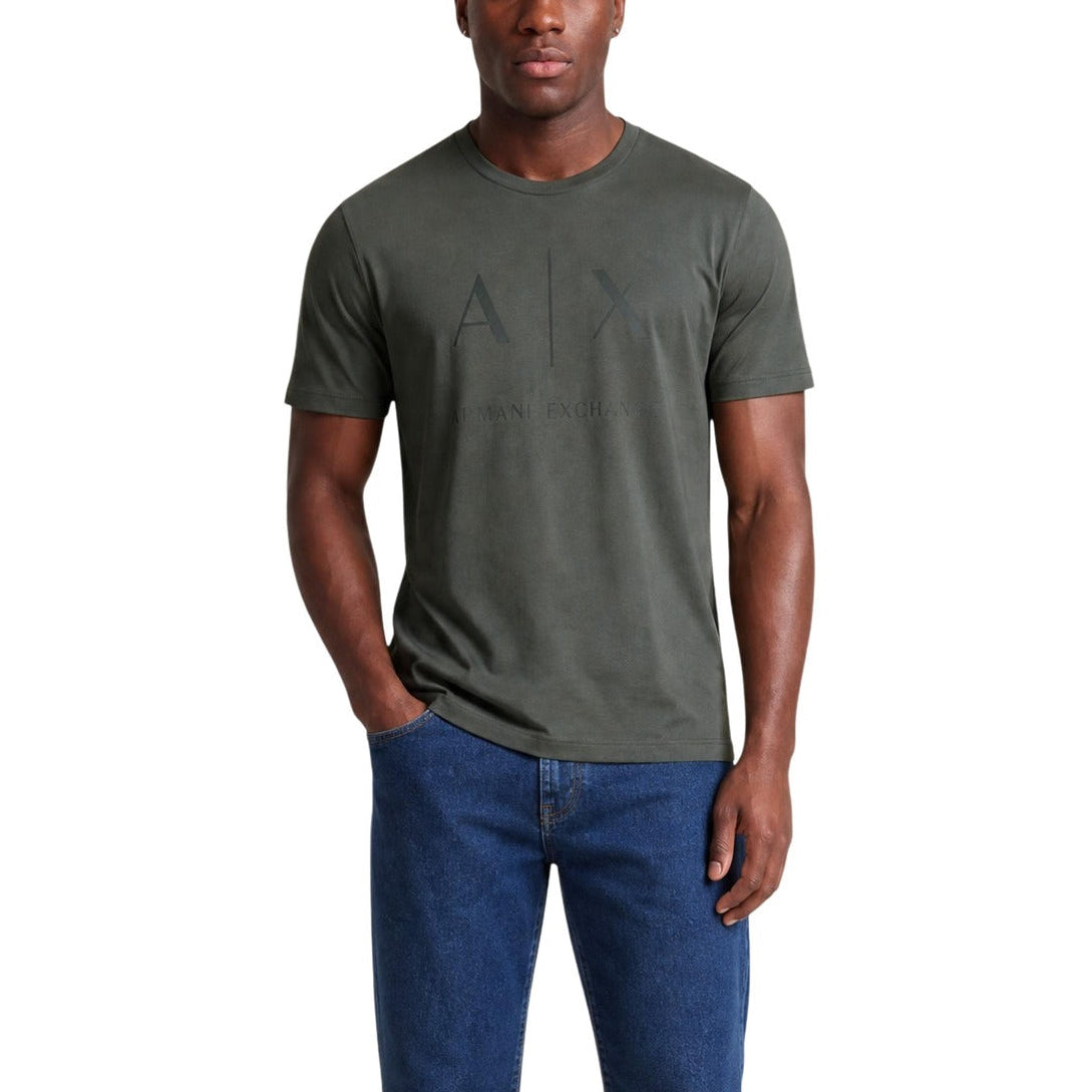 Мъжка зелена тениска Armani Exchange Men T-shirt XM002683 AF10356 U8123 Front View