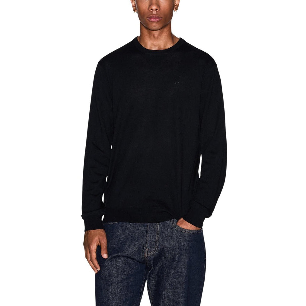 Мъжки черен пуловер Armani Exchange Men Sweater XM000878 AF11982 UC001 Front View