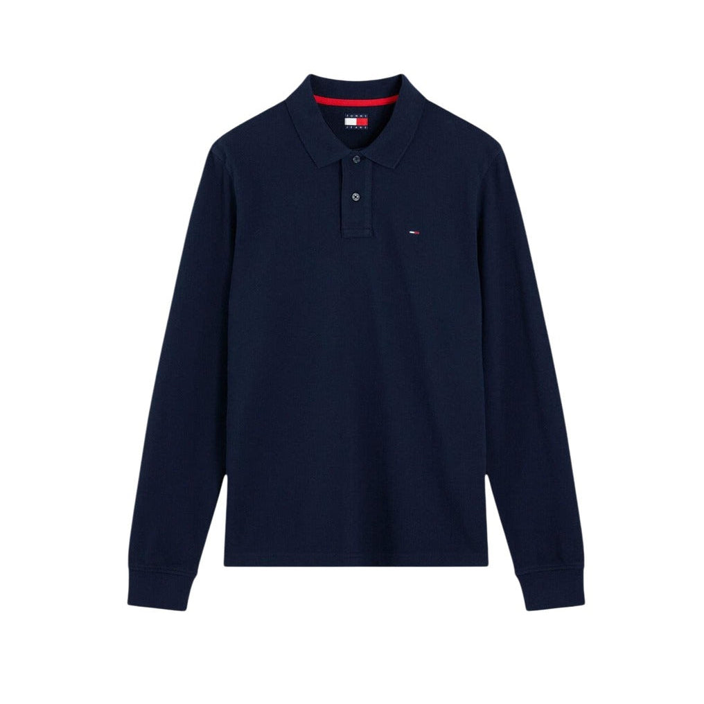 Tommy Hilfiger Jeans ανδρικό πόλο — DM0DM23630 C1G — Μπλε — μπροστινή όψη