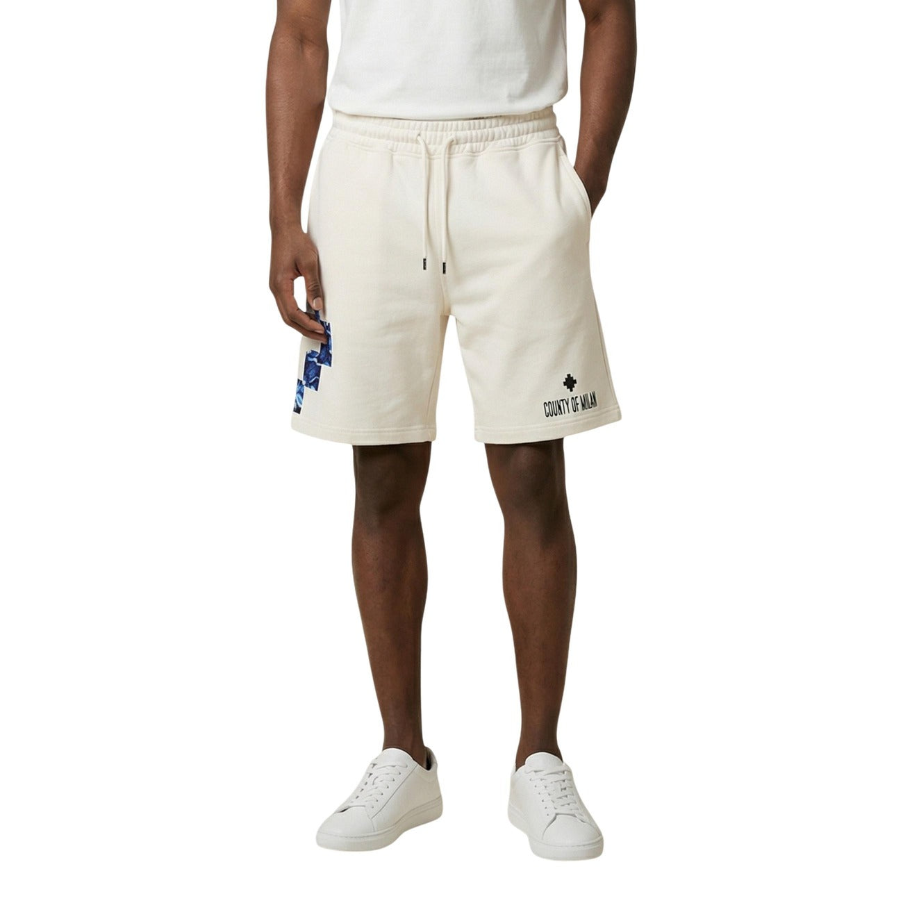 Мъжки къси панталони County Of Milan Marcelo Burlon Men Shorts S6CMMABE067 Front View