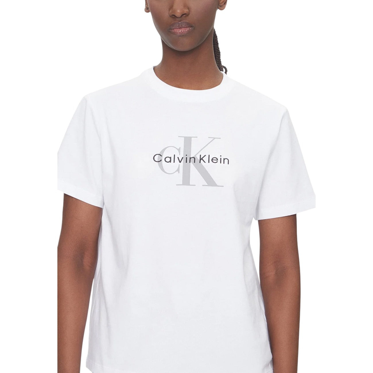 Дамска бяла тениска Calvin Klein Jeans Women T-shirt LV047B865G YAF Close-Up
