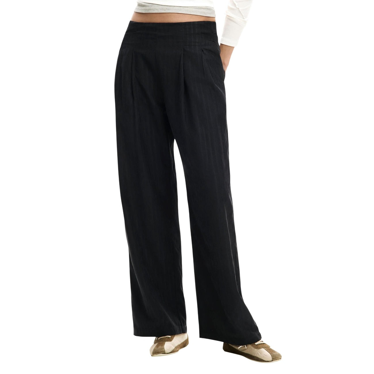 Дамски панталон Desigual Women Trousers 26SWPW312000 Front View