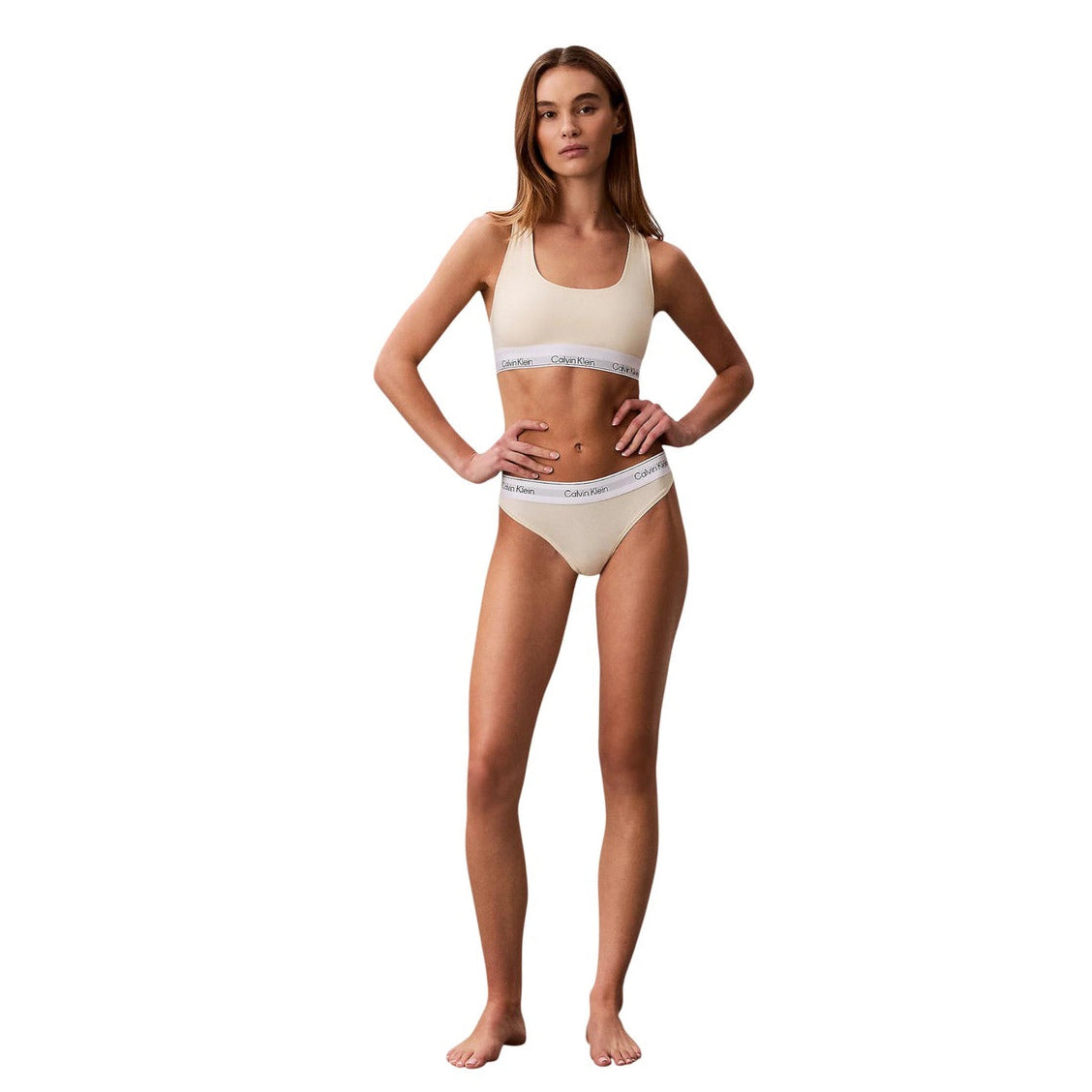 Дамски прашки Calvin Klein Women Thong LV00QF8518 ZRK Front View