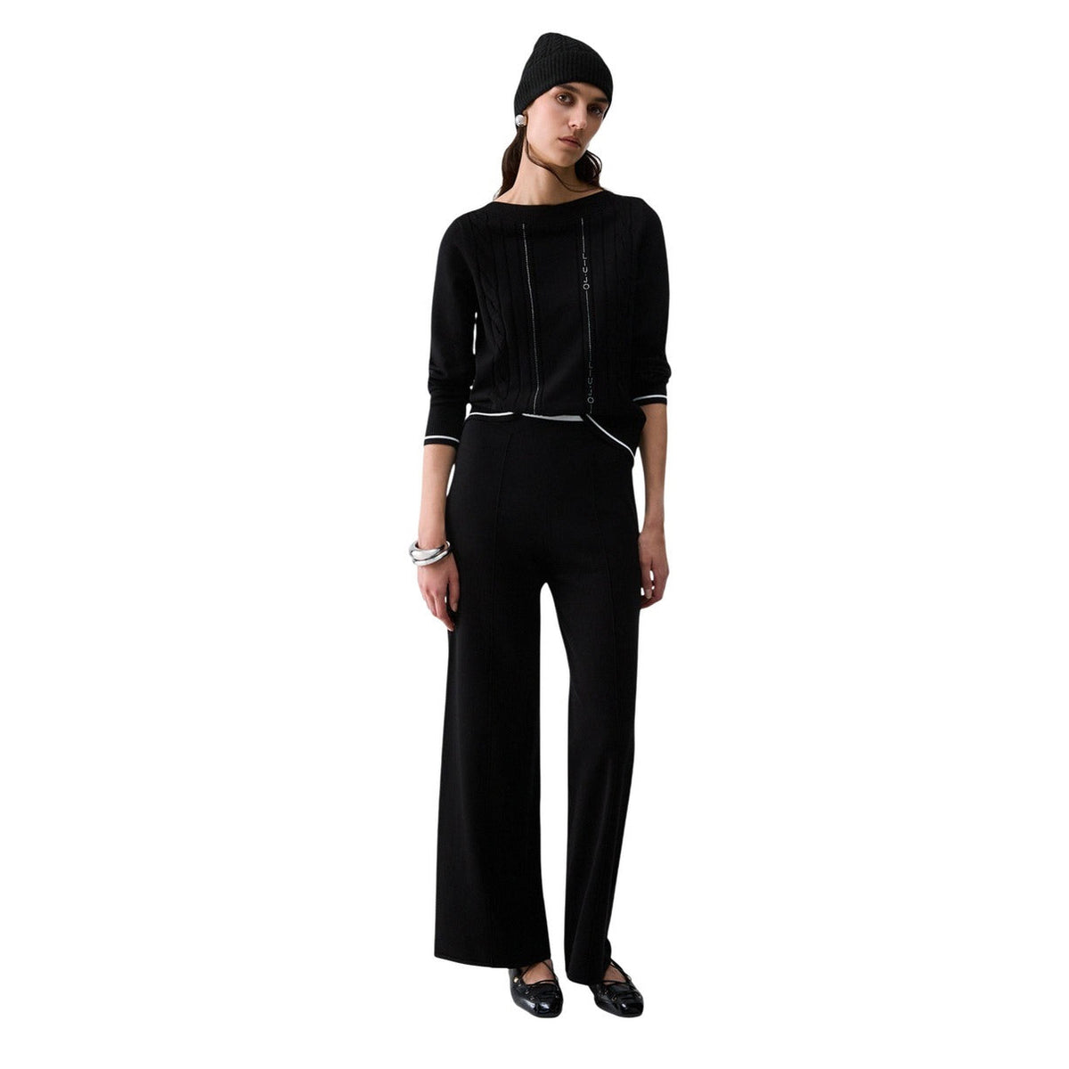 Дамски пуловер Liu Jo Women Cable Knit Sweater TF6189MS63L A3521 Front View