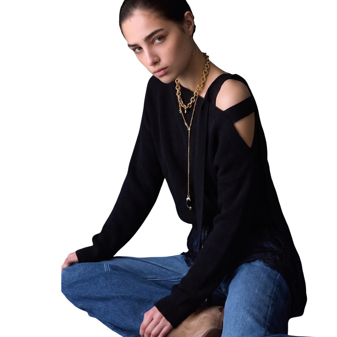 Дамски пуловер Liu Jo Women Sweater WF6396MS99E 22222 Side View