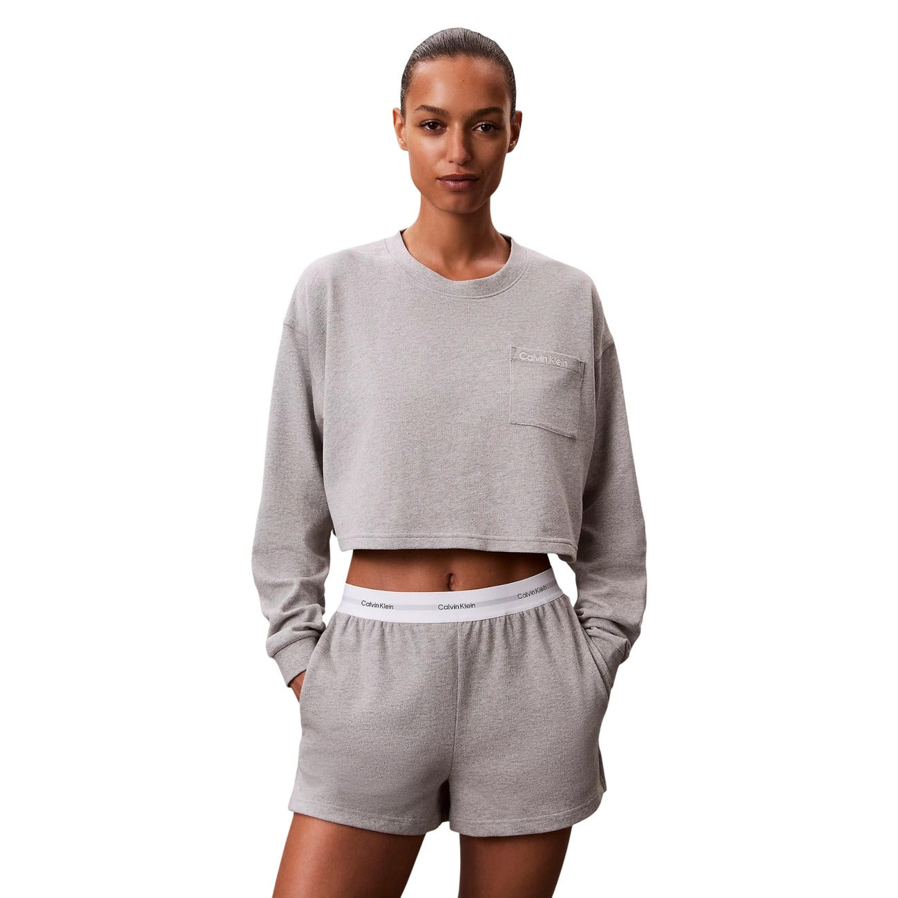 Дамски къси панталони Calvin Klein Women Lounge Shorts LV00QS7517 P7A Front View
