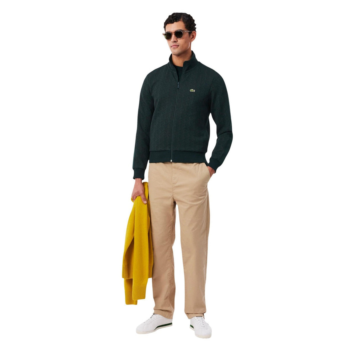 Lacoste ανδρικό φούτερ SH1368 SPU – Πράσινο – Μπροστινή όψη