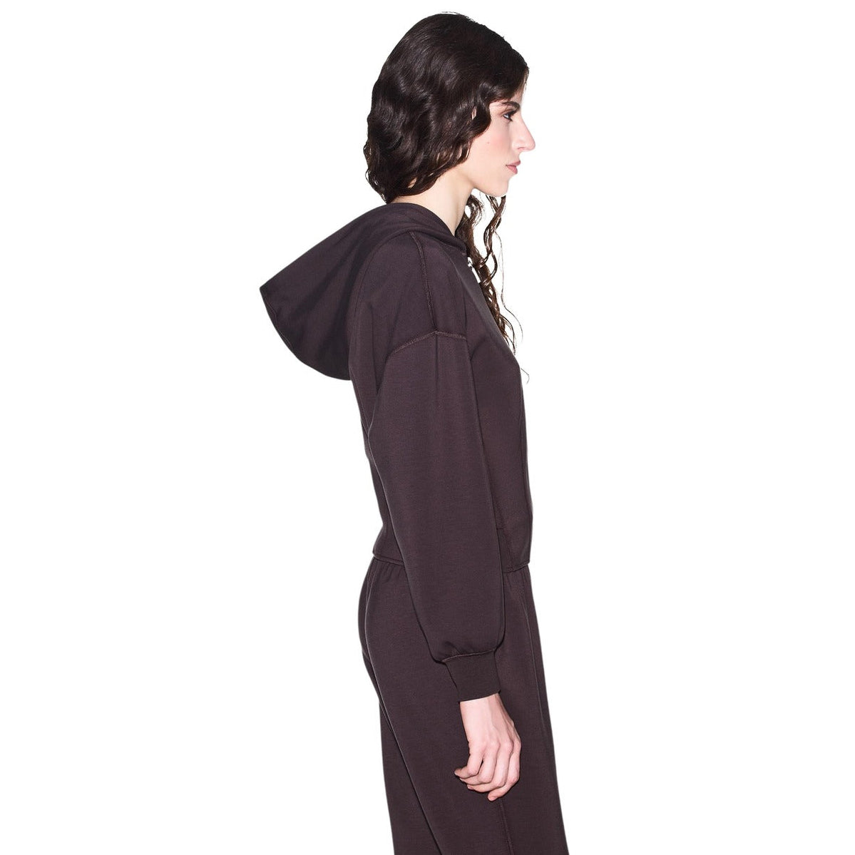 Дамски кафяв суичър Armani Exchange Women Sweatshirt XW002861 AF13397 U6032 Side View