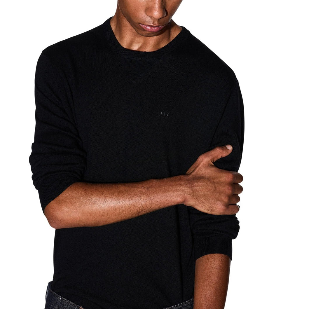 Мъжки черен пуловер Armani Exchange Men Sweater XM000878 AF11982 UC001 Close-Up