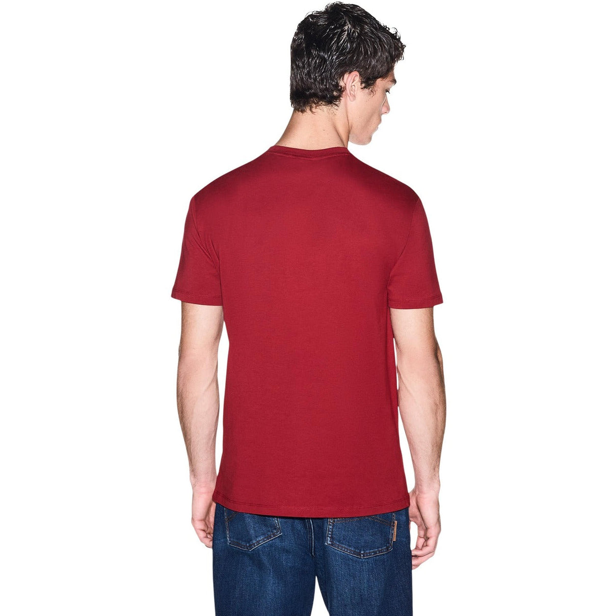 Мъжка червена тениска Armani Exchange Men T-shirt XM003044 AF21323 U5081 Back View