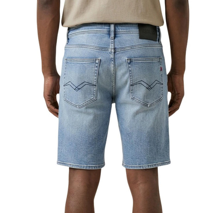 Мъжки къси дънки Replay Men Denim Shorts M1072D.000.261 C42 Back View