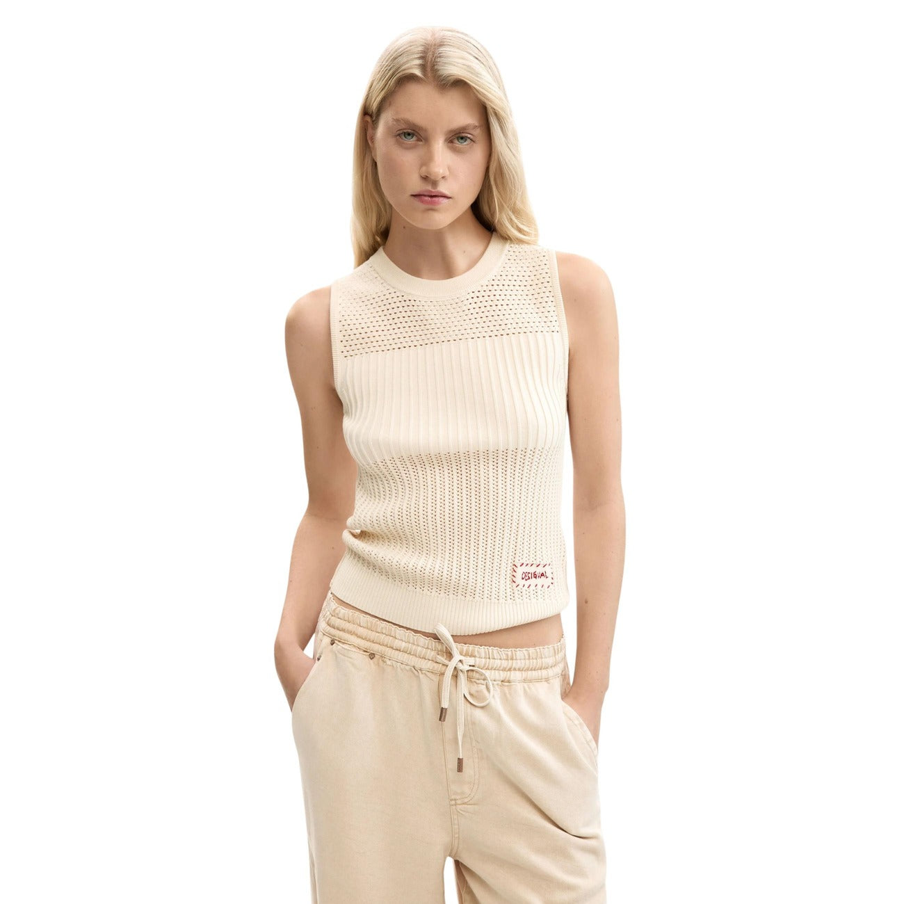 Дамски топ Desigual Women Top 26SWTF02 1001 Front View