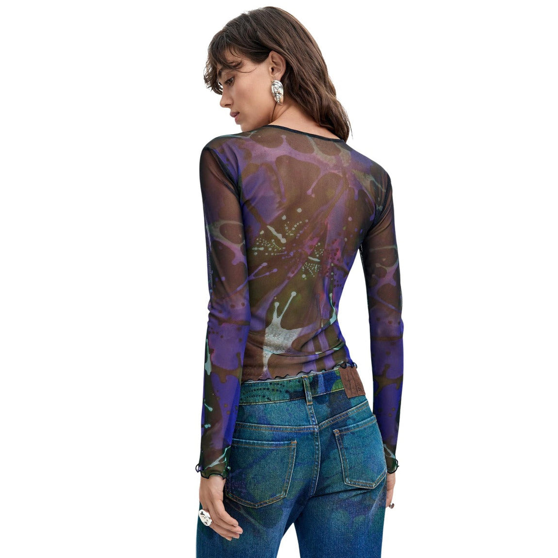Дамска тениска Desigual women’s t-shirt 26WWTK02 5022 Back view