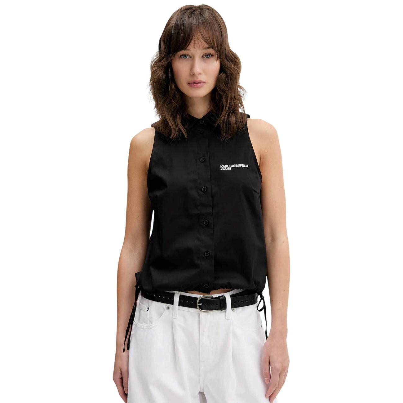 Дамска риза Karl Lagerfeld Jeans Women Sleeveless Shirt B2W11020 999 Front View