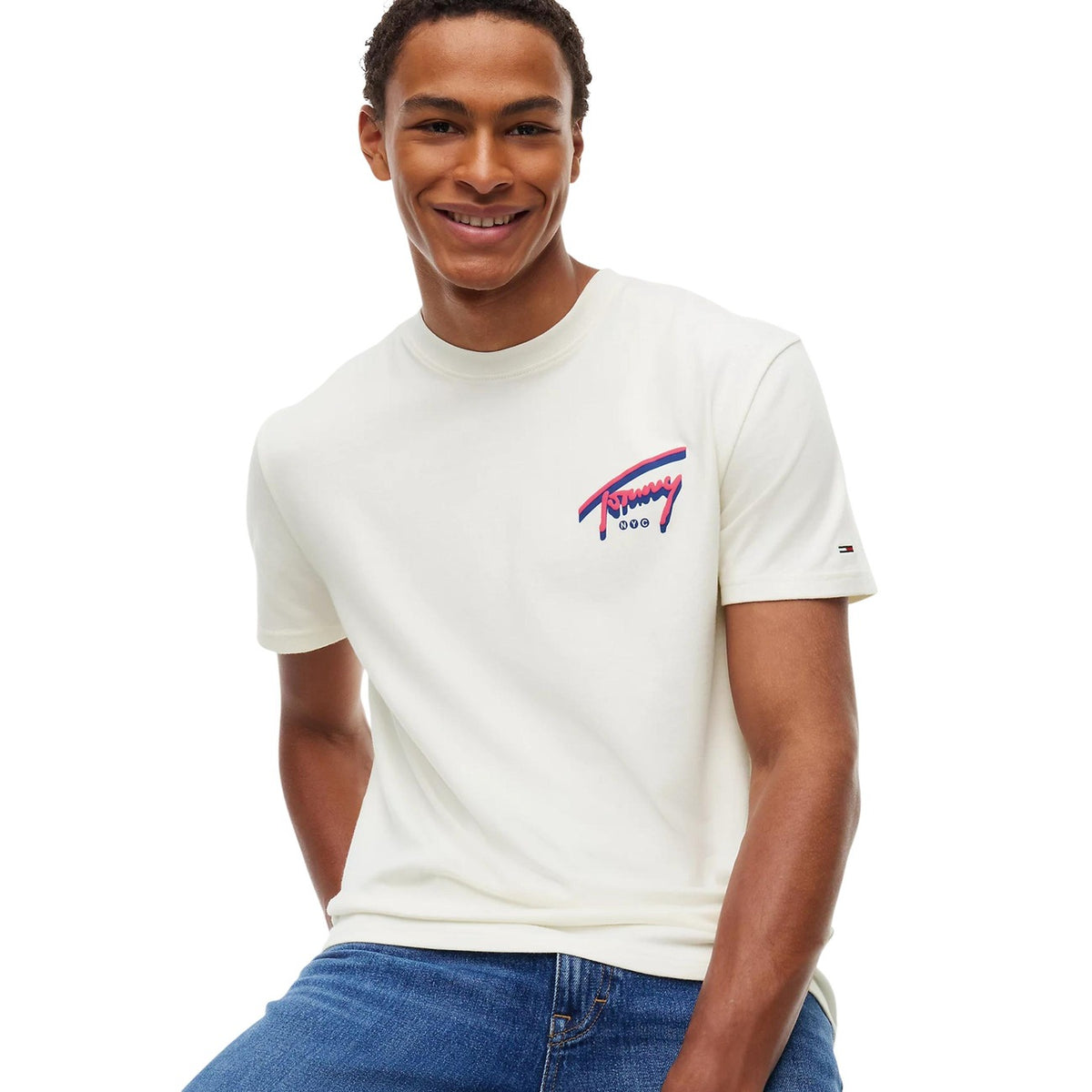 Мъжка тениска Tommy Hilfiger Jeans Men T-shirt DM0DM23542 YBL Close-Up