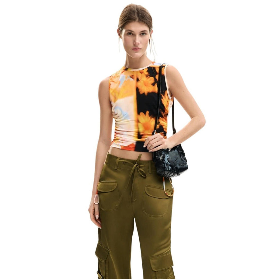 Дамски потник Desigual women’s top 26SWTK47 9019 Model view