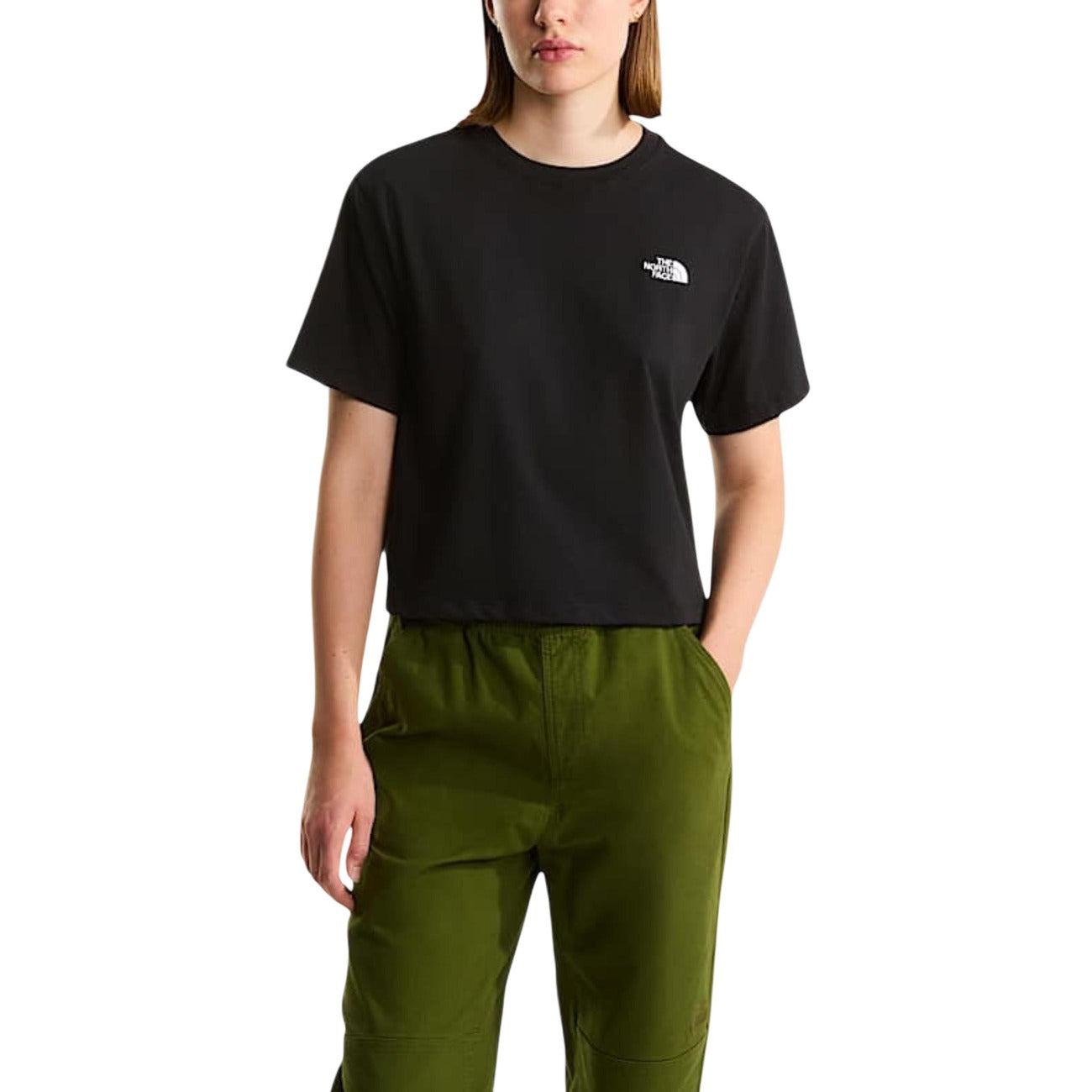 Дамска черна тениска The North Face Women T-shirt NF0A8FDH Front View