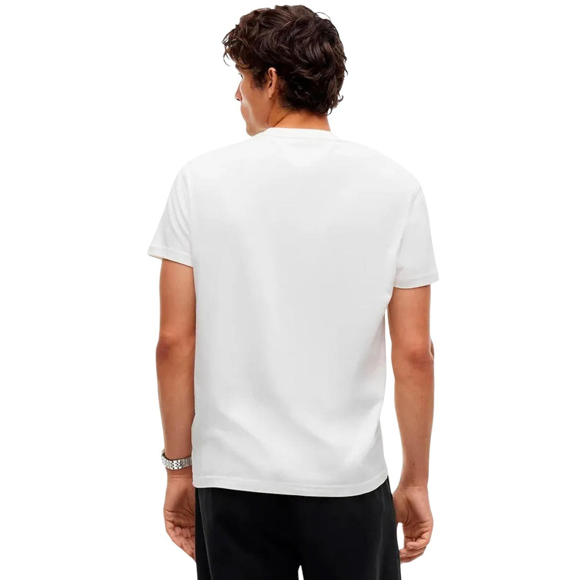 Мъжка бяла тениска Tommy Hilfiger Jeans Men T-shirt DM0DM22504 YBR Back View