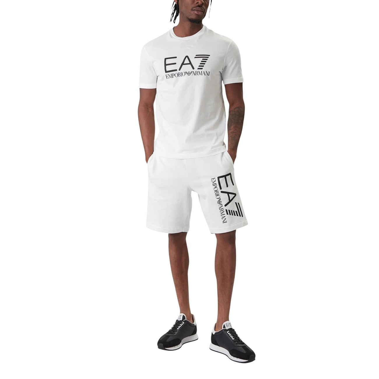 Мъжка бяла тениска EA7 Emporio Armani Men T-shirt 7M001412 AF22264 U0002 Front View