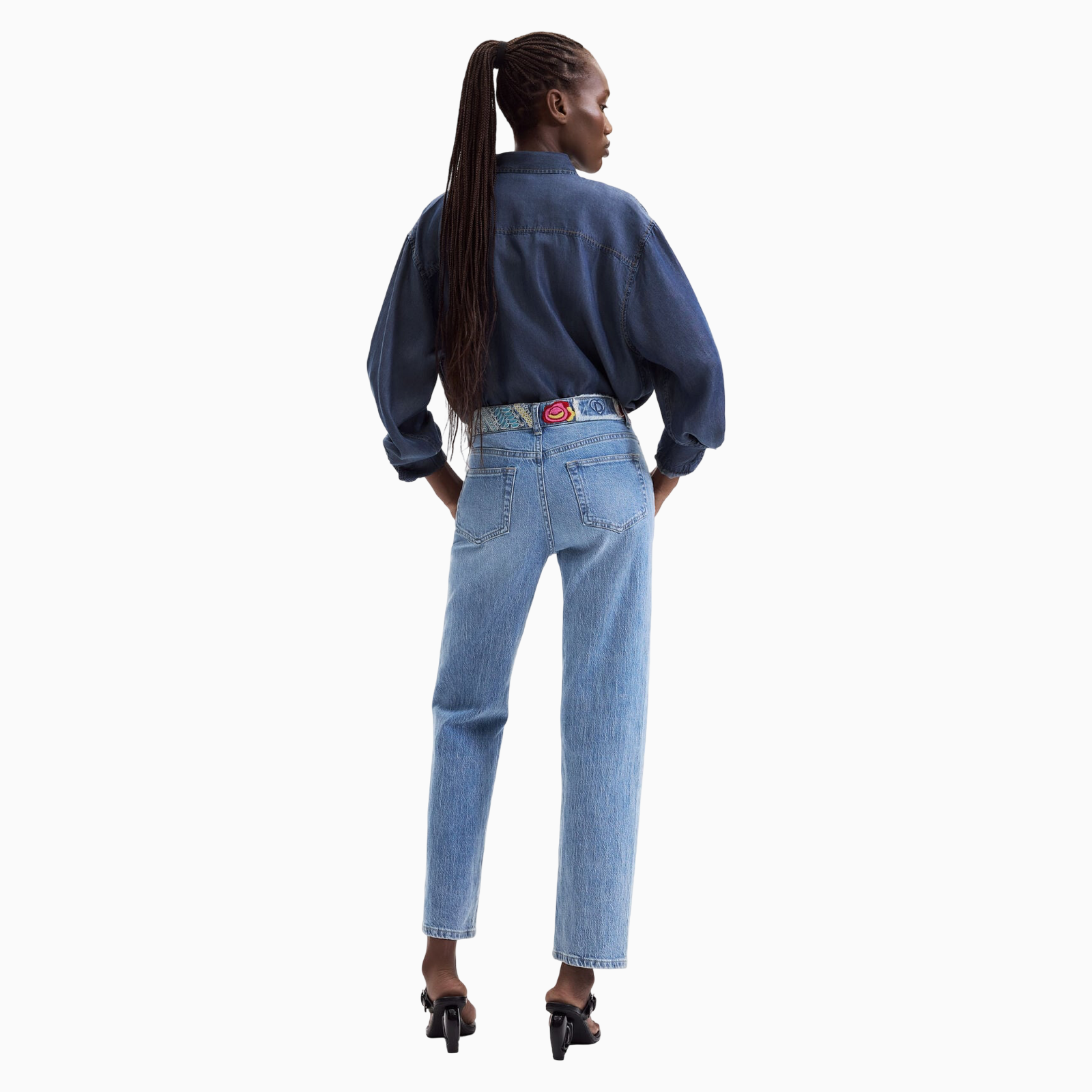 Дамски дънки Desigual Women Jeans 26WWDD06 5053 Back View