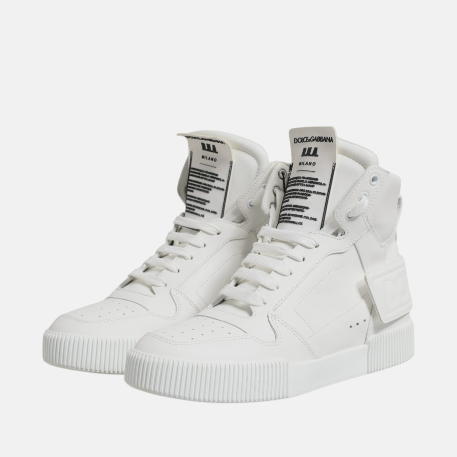 Мъжки бели високи кецове Dolce & Gabbana Miami DNA High Top Men Sneakers