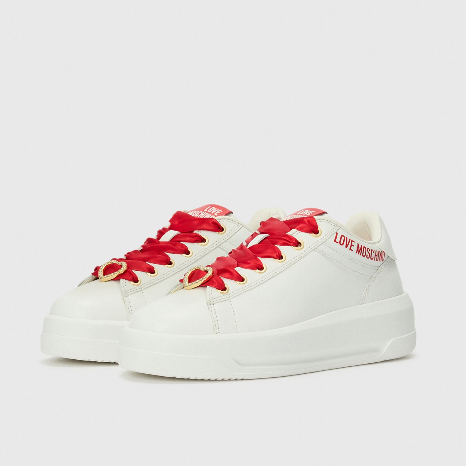 Дамски бели кецове Love Moschino Women Sneakers JA15165G1N Lateral View