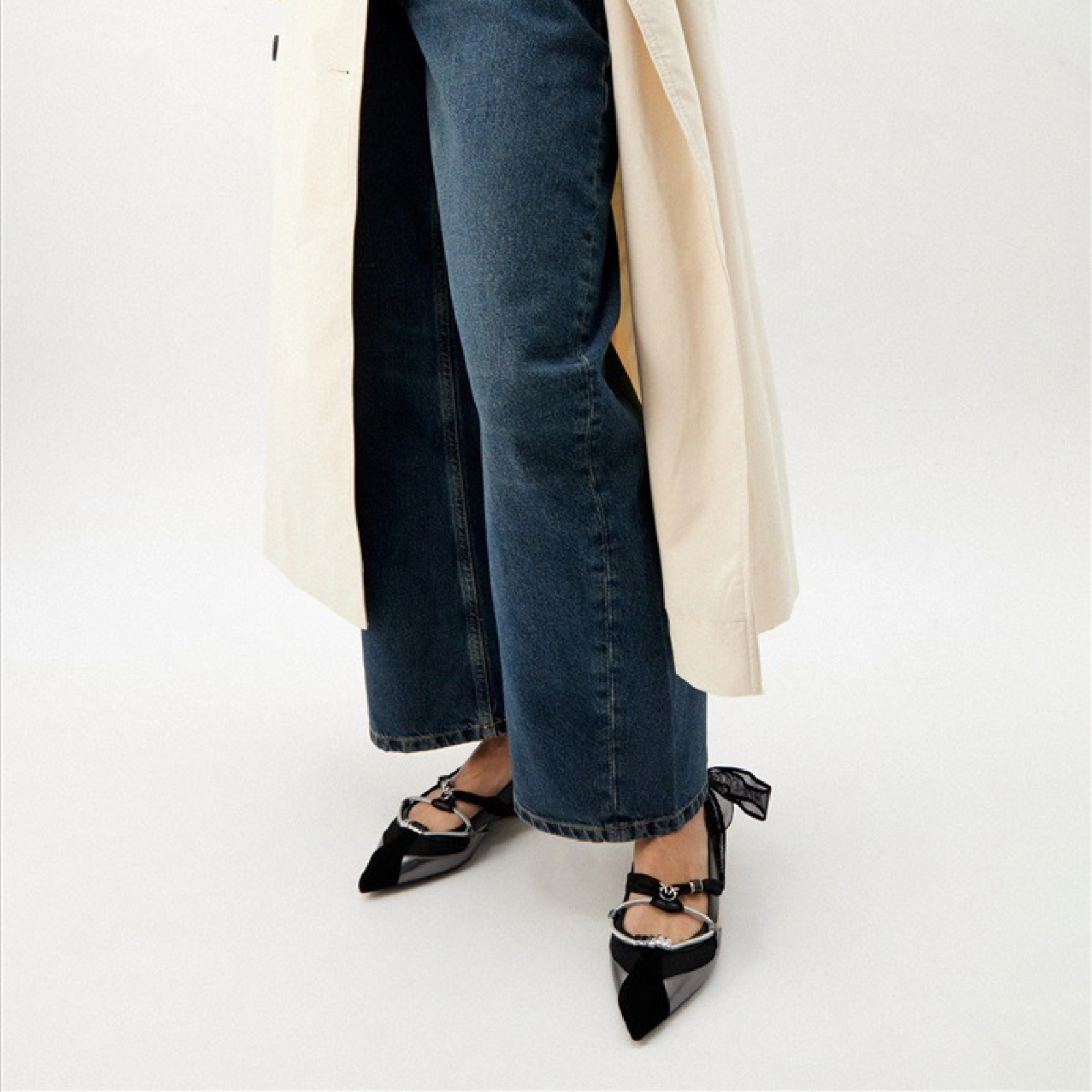 Pinko Women Ballerinas Gianira 30 SD0547 P003 Z99 Model View